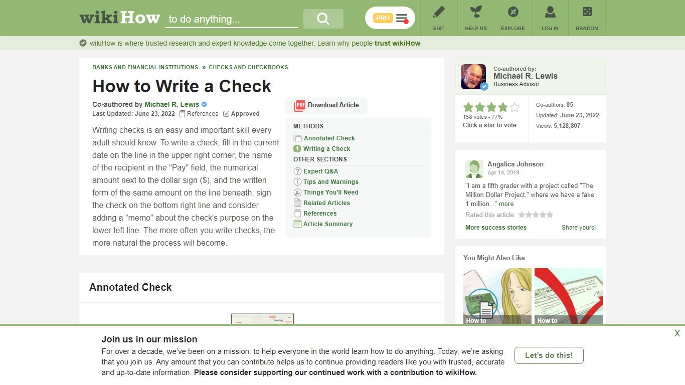 How to Write a Check: 6 Steps (with Pictures) - wikiHow